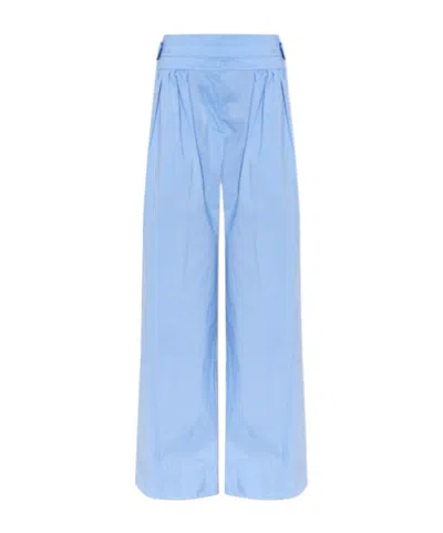 Iro Wide-waisted Casual Pants In Blue