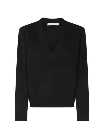Iro Willoy V-neck Knitted Cashmere Sweater In Black