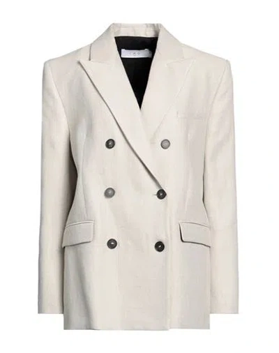 Iro Woman Blazer Light Grey Size 10 Cotton, Linen