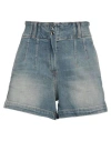 Iro Bianchi Shorts In Blue Cotton In Blue