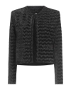 Iro Woman Jacket Black Size 8 Viscose, Polyamide, Metallic Fiber, Elastane