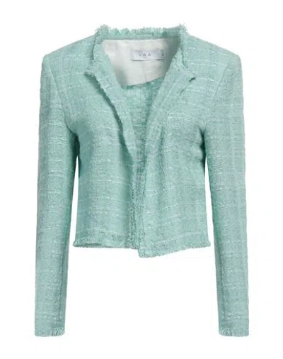 Iro Woman Jacket Light Green Size 8 Cotton, Bamboo, Polyamide, Viscose, Linen