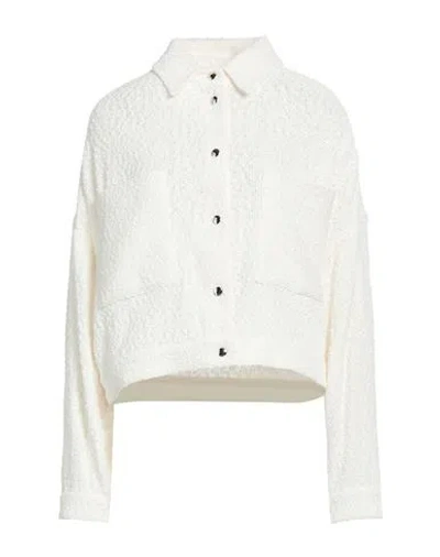 Iro Woman Jacket Off White Size 8 Cotton, Polyamide