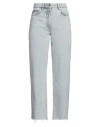 Iro Woman Denim Pants Blue Size 33 Organic Cotton In Blue