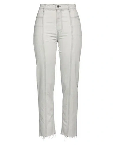 Iro Woman Denim Pants Light Grey Size 28 Cotton
