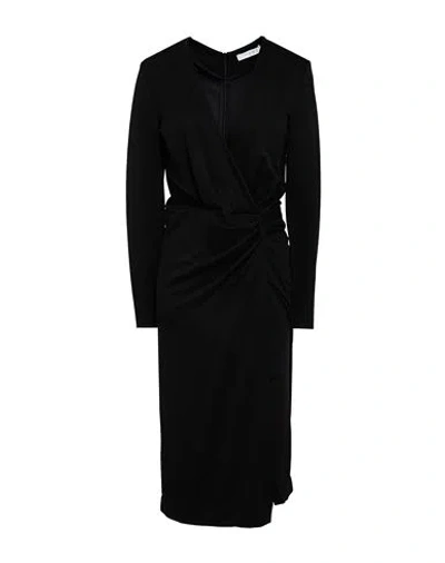 Iro Midikleid Aus Jersey Mit Wickeleffekt In Schwarz