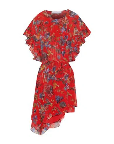 Iro Woman Midi Dress Red Size 10 Silk