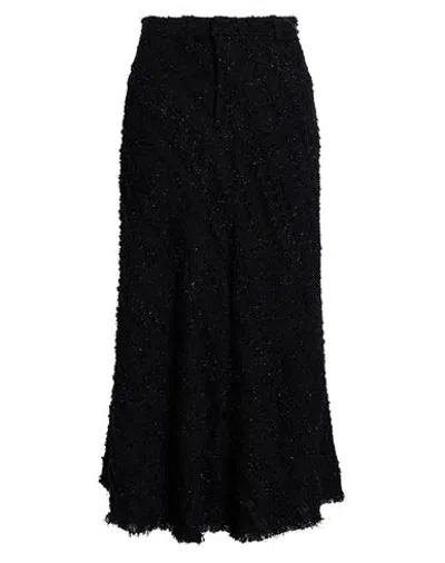 Iro Woman Midi Skirt Black Size 4 Cotton, Polyamide