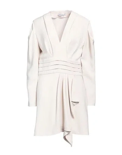 Iro Jimilia Wrap-effect Pleated Crepe Mini Dress In Naturfarben