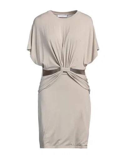 Iro Woman Mini Dress Beige Size Xl Modal, Elastane