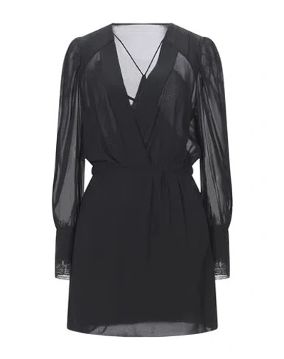 Iro Woman Mini Dress Black Size 6 Silk