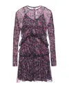 Iro Short Dresses In Purple