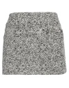 Iro Woman Mini Skirt Black Size 10 Cotton, Acrylic, Polyamide, Synthetic Fibers, Metallic Fiber In Multi