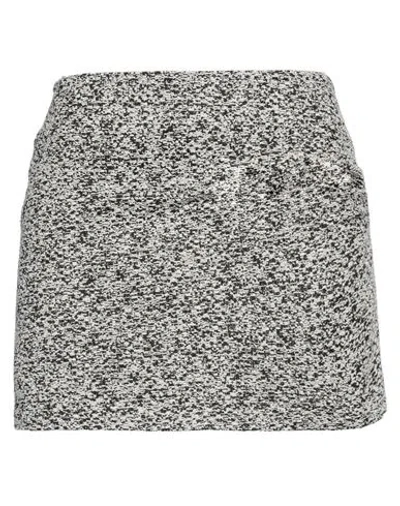 Iro Woman Mini Skirt Black Size 10 Cotton, Acrylic, Polyamide, Synthetic Fibers, Metallic Fiber In Multi