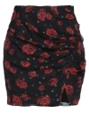 Iro Woman Mini Skirt Black Size 4 Rayon, Silk, Metallic Fiber In Black