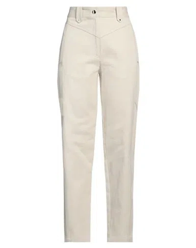 Iro Woman Pants Beige Size 6 Cotton