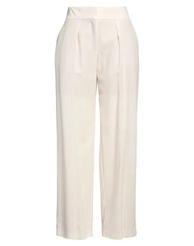 Iro Woman Pants Ivory Size 10 Viscose, Wool In White