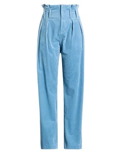 Iro Woman Pants Light Blue Size 4 Cotton