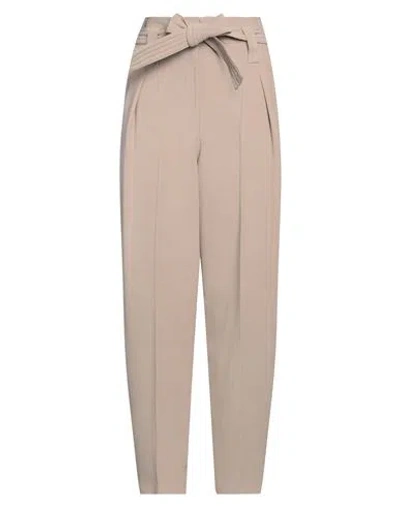 Iro Woman Pants Light Brown Size 4 Viscose, Virgin Wool In Beige