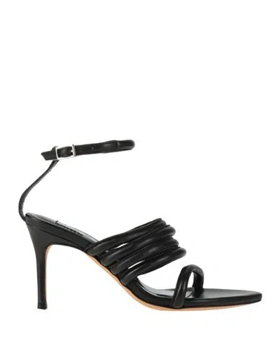 Iro Woman Sandals Black Size 6 Leather