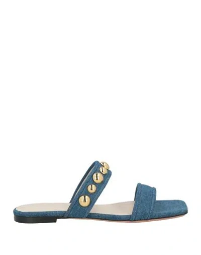 Iro Woman Sandals Blue Size 10 Textile Fibers