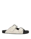 Iro Billie Flats In Beige Cotton In Off White