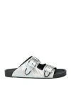 Iro Woman Sandals Silver Size 7 Leather In Silver