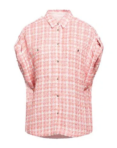 Iro Woman Shirt Antique Rose Size 6 Cotton, Polyester, Acrylic, Polyamide, Viscose In Pink