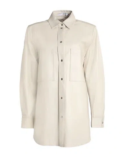 Iro Woman Shirt Beige Size 4 Lambskin In White