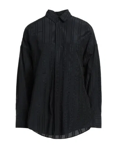Iro Woman Shirt Black Size 8 Cotton, Viscose, Polyamide