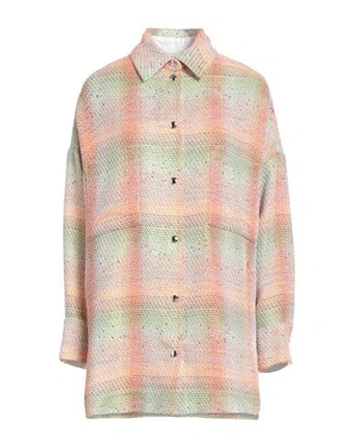 Iro Woman Shirt Orange Size 6 Cotton, Polyester, Cupro, Polyamide, Polyacrylic In Multi