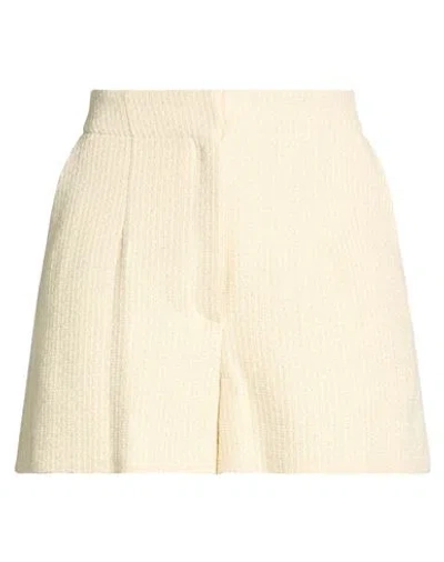 Iro Woman Shorts & Bermuda Shorts Ivory Size 10 Cotton, Polyester, Polyamide, Metallic Fiber In Neutral