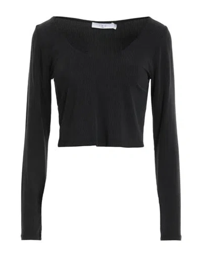 Iro Woman T-shirt Black Size L Cupro, Elastane