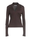 Iro Woman T-shirt Chocolate Brown Size S Viscose