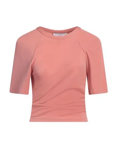 Iro Woman T-shirt Salmon Pink Size Xs Lyocell, Cotton, Elastane