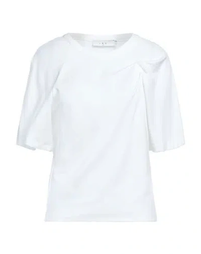 Iro Woman T-shirt White Size L Lyocell, Cotton, Elastane