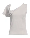 Iro Woman Top Light Grey Size L Cotton In Grey