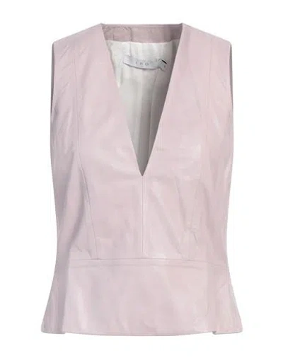 Iro Woman Top Lilac Size 6 Lambskin In Purple