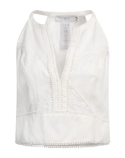 Iro Claudia Embroidered Tank Top In Off White