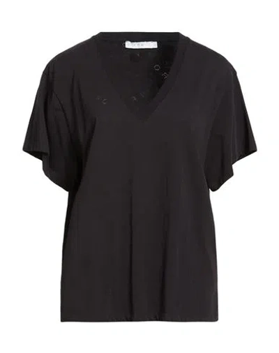 Iro Woman T-shirt Black Size L Cotton, Polyamide