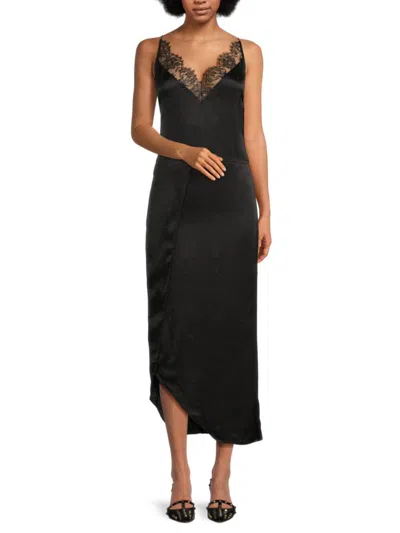 Iro Women's Bedira Silk Lace Slip Dress In Black