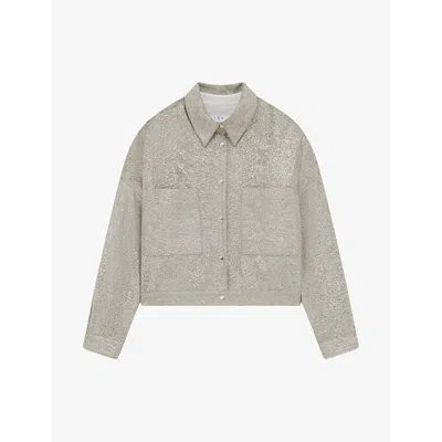 IRO WOMENS BEI76 SUZEL CROPPED JERSEY JACKET