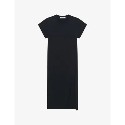 Iro Womens Bla01 Litonya Short-sleeve Relaxed-fit Cotton T-shirt Dress