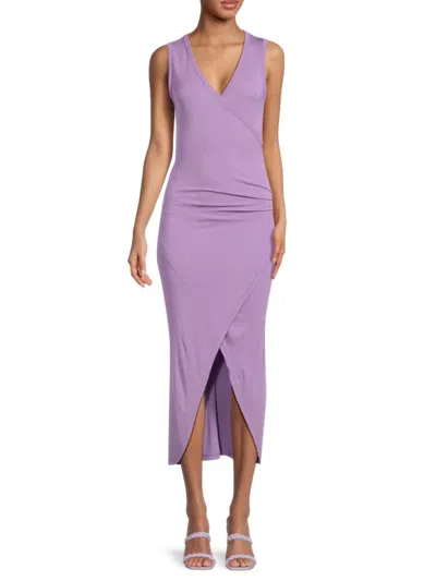 Iro Women's Cindya Solid Asymmetric Midaxi Dress In Purple