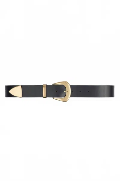 Iro Women's Copp Leather Belt In Black And Gold