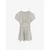 Iro Siranne Draped Open-shoulder Mini Dress In Ecr26