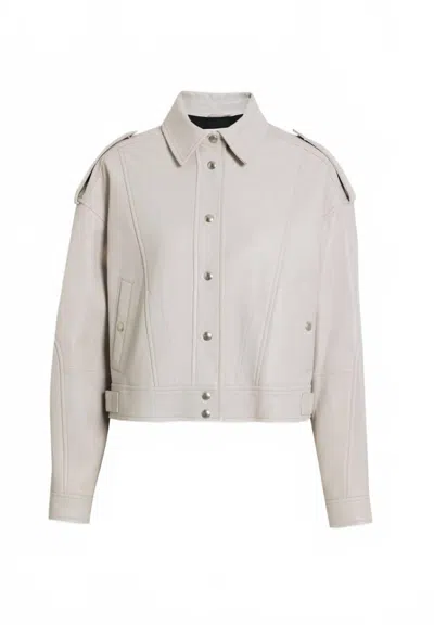 Iro Women's Elgo Leather Jacket In Chalk In White