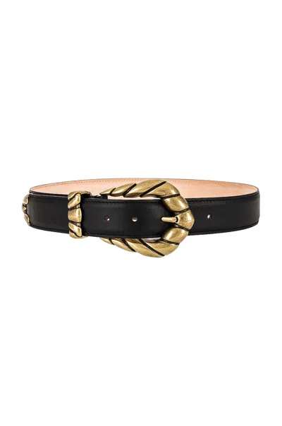 IRO WOMEN'S EMBELLY LEATHER BELT IN BLACK