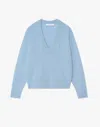 IRO WOMEN'S IZIE V NECK SWEATER IN LIGHT BLUE