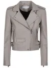 Iro Ashville Leather Jacket In Grey
